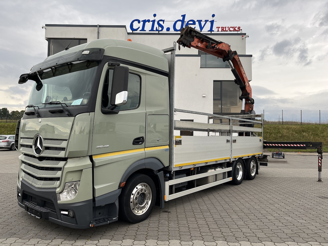 Mercedes-Benz Actros 2545 6x2  Atlas 265-A6   Lenk- Liftachse - Vrachtwagen met open laadbak, Kraanwagen: afbeelding 1 Mercedes-Benz Actros 2545 6x2  Atlas 265-A6   Lenk- Liftachse - Vrachtwagen met open laadbak, Kraanwagen: afbeelding 1