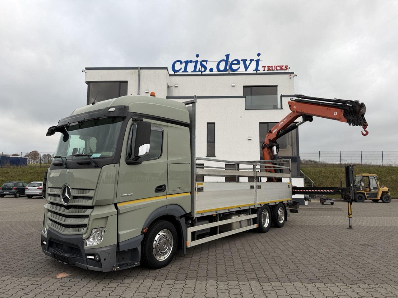 Mercedes-Benz Actros 2545 6x2 EFFER Atlas 265-A6 Lenk- Liftachse - Vrachtwagen met open laadbak, Kraanwagen: afbeelding 1 Mercedes-Benz Actros 2545 6x2 EFFER Atlas 265-A6 Lenk- Liftachse - Vrachtwagen met open laadbak, Kraanwagen: afbeelding 1