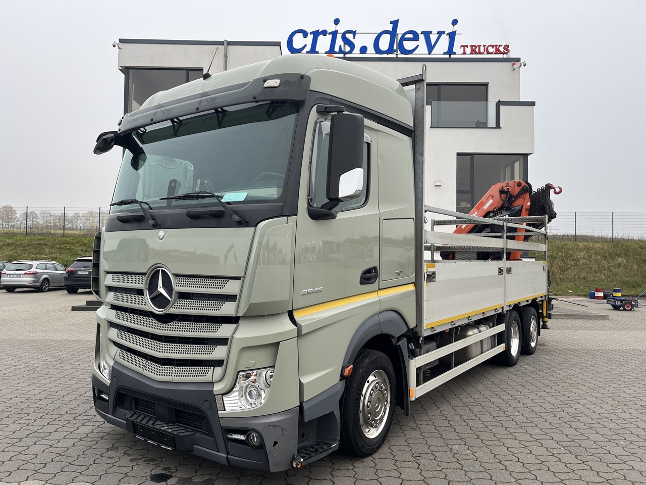 Mercedes-Benz Actros 2545 6x2 Effer - Atlas 265-A6 Lenk- Liftachse - Vrachtwagen met open laadbak, Kraanwagen: afbeelding 1 Mercedes-Benz Actros 2545 6x2 Effer - Atlas 265-A6 Lenk- Liftachse - Vrachtwagen met open laadbak, Kraanwagen: afbeelding 1