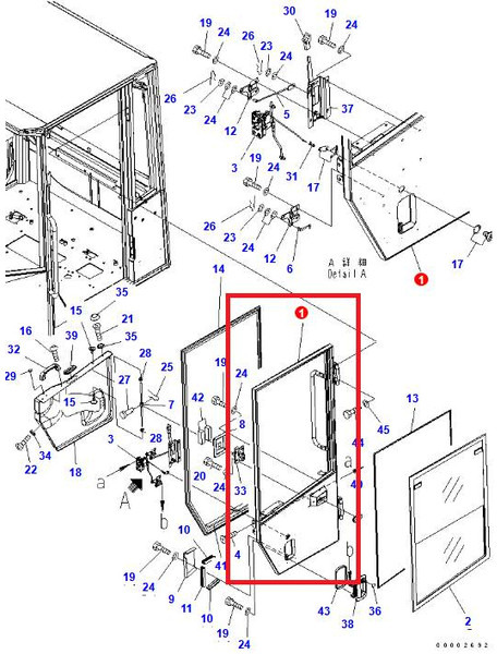 Komatsu WA100-5 DOOR ASSY 417-926-3106 - Cabine en interieur voor Bouwmachine: afbeelding 2 Komatsu WA100-5 DOOR ASSY 417-926-3106 - Cabine en interieur voor Bouwmachine: afbeelding 2