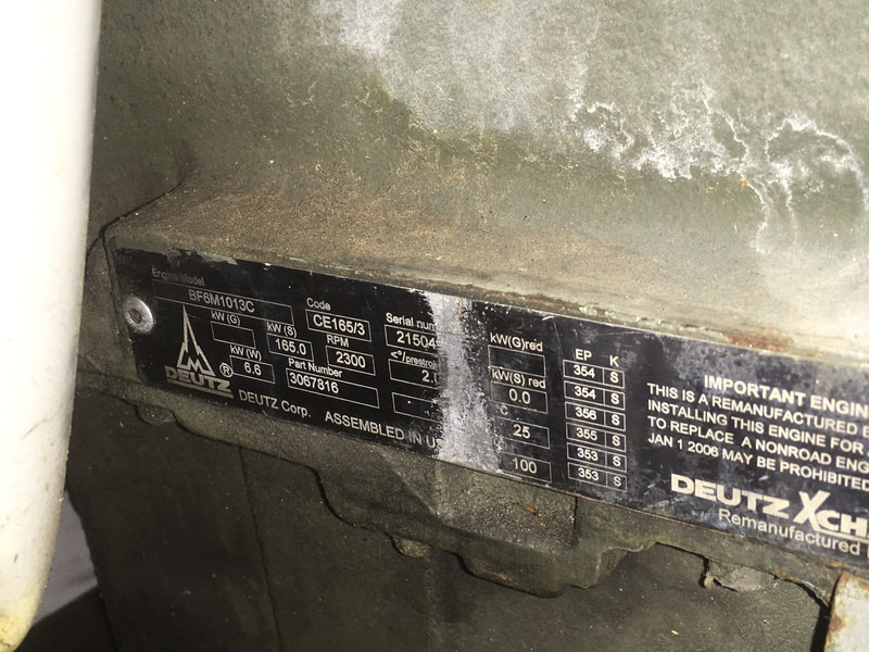 Deutz BF6M1013C USED - Bouwmachine: afbeelding 1 Deutz BF6M1013C USED - Bouwmachine: afbeelding 1