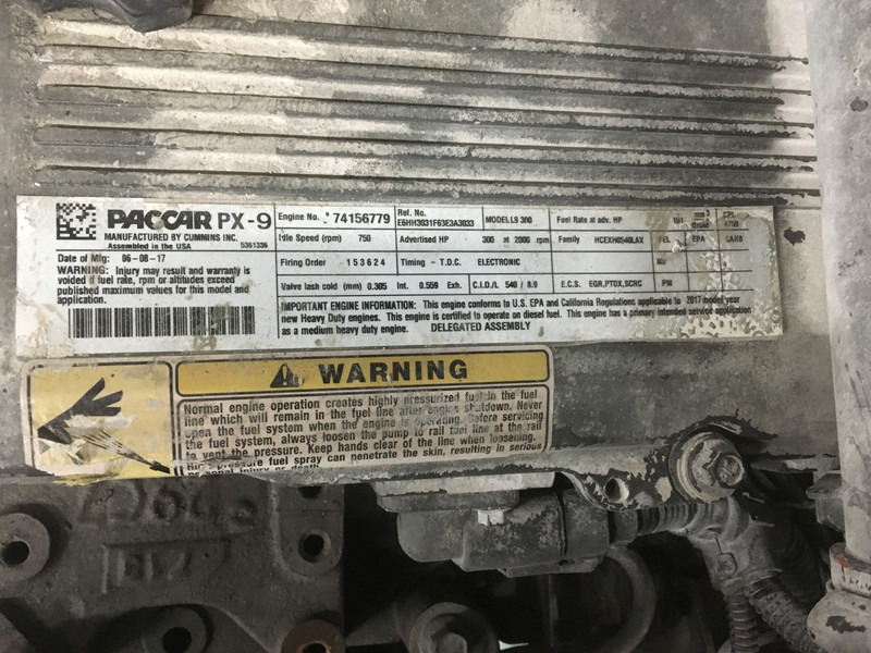 Bouwmachine PACCAR CUMMINS QSL9 CPL4759 FOR PARTS: afbeelding 6