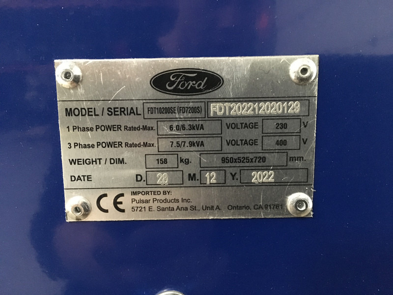 Ford FDT10200SE GENERATOR 7.9KVA NEW - Industrie generator: afbeelding 5 Ford FDT10200SE GENERATOR 7.9KVA NEW - Industrie generator: afbeelding 5