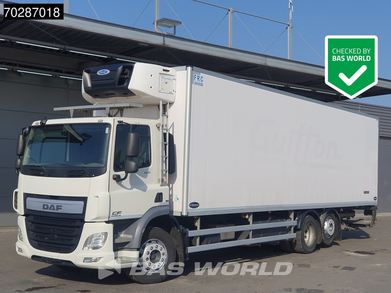 Koelwagen vrachtwagen DAF CF 320 6X2 Carrier Supra 1150 2000kg Ladebordwand Lift asche Automatic ACC Euro 6: afbeelding 1