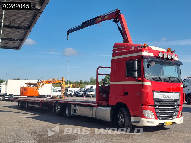 DAF XF 440 6X2 NL-Truck Transporter HMF 900-K2 Kran Winch Lift-Lenkachse Euro 6 - Vrachtwagen met open laadbak, Kraanwagen: afbeelding 5 DAF XF 440 6X2 NL-Truck Transporter HMF 900-K2 Kran Winch Lift-Lenkachse Euro 6 - Vrachtwagen met open laadbak, Kraanwagen: afbeelding 5