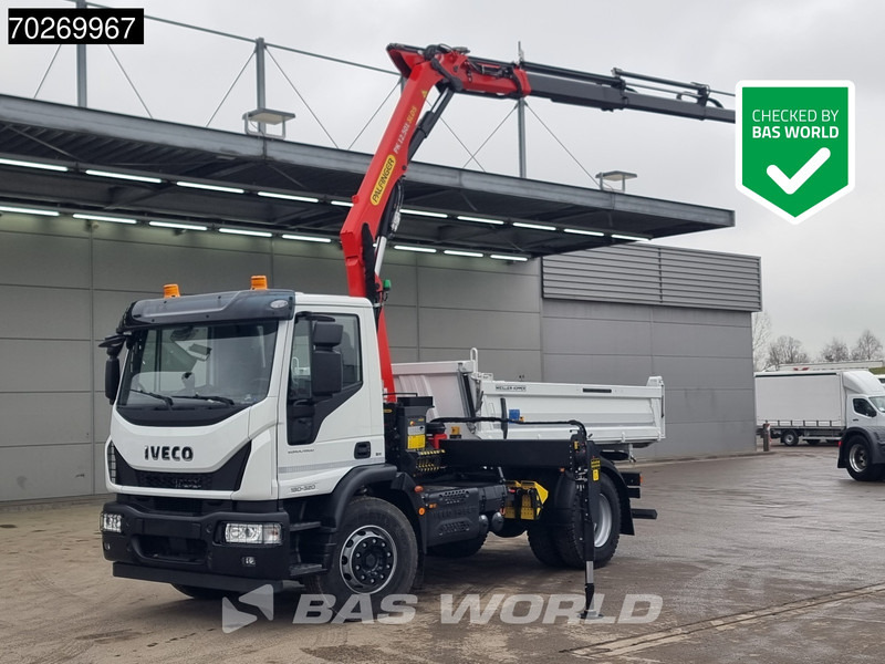 Iveco Eurocargo 180E320 4X2 Steelsuspension 3-Seiten Palfinger PK12.501 Euro 6 - Kipper vrachtwagen, Kraanwagen: afbeelding 1 Iveco Eurocargo 180E320 4X2 Steelsuspension 3-Seiten Palfinger PK12.501 Euro 6 - Kipper vrachtwagen, Kraanwagen: afbeelding 1