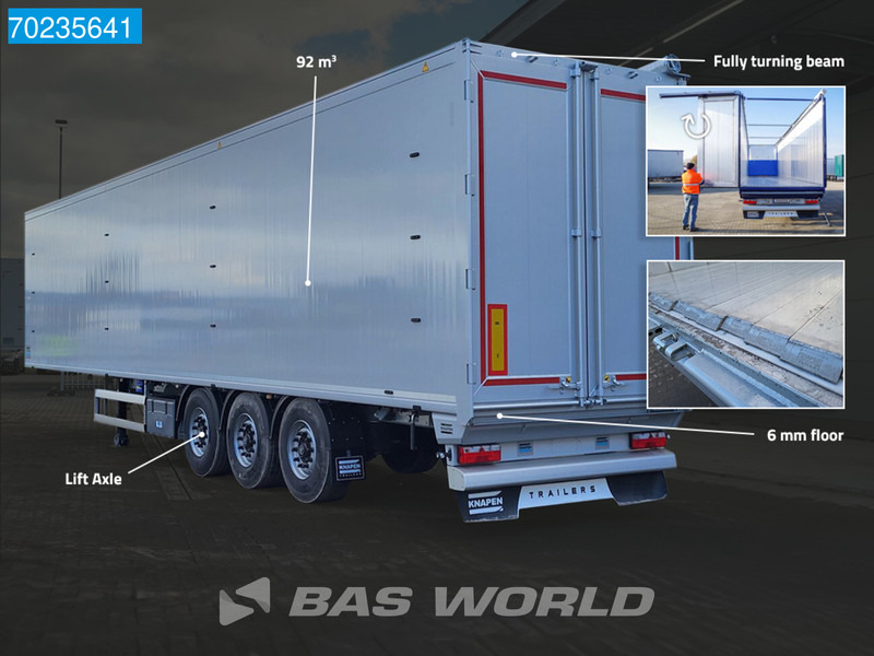Knapen K100 6MM 92m3 3 axles NEW 6mm 92M3 Liftachse - Schuifvloer oplegger: afbeelding 3 Knapen K100 6MM 92m3 3 axles NEW 6mm 92M3 Liftachse - Schuifvloer oplegger: afbeelding 3