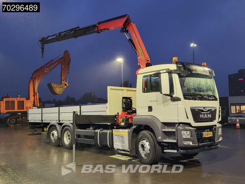 MAN TGS 26.360 TGS 6X2 NL-Truck Palfinger PK17.001 Crane Kran Lift+Steering-Axle Navi Euro 6 Palfinger - Vrachtwagen met open laadbak, Kraanwagen: afbeelding 3 MAN TGS 26.360 TGS 6X2 NL-Truck Palfinger PK17.001 Crane Kran Lift+Steering-Axle Navi Euro 6 Palfinger - Vrachtwagen met open laadbak, Kraanwagen: afbeelding 3