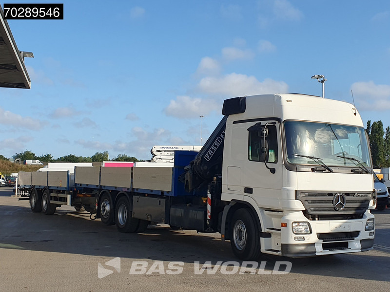 Mercedes-Benz Actros 2532 6X2 Truck + Trailer Fassi F330D3 Crane Kran 3-Pedals Euro 3 - Vrachtwagen met open laadbak, Kraanwagen: afbeelding 3 Mercedes-Benz Actros 2532 6X2 Truck + Trailer Fassi F330D3 Crane Kran 3-Pedals Euro 3 - Vrachtwagen met open laadbak, Kraanwagen: afbeelding 3