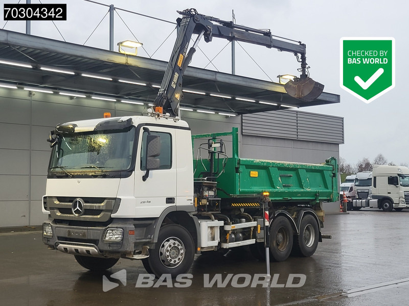 Mercedes-Benz Actros 2646 Actros 6X4 HIAB 122 BS-2 HIDUO Crane Kran 3-way tipper Big-Axle Euro 5 - Kipper vrachtwagen, Kraanwagen: afbeelding 1 Mercedes-Benz Actros 2646 Actros 6X4 HIAB 122 BS-2 HIDUO Crane Kran 3-way tipper Big-Axle Euro 5 - Kipper vrachtwagen, Kraanwagen: afbeelding 1