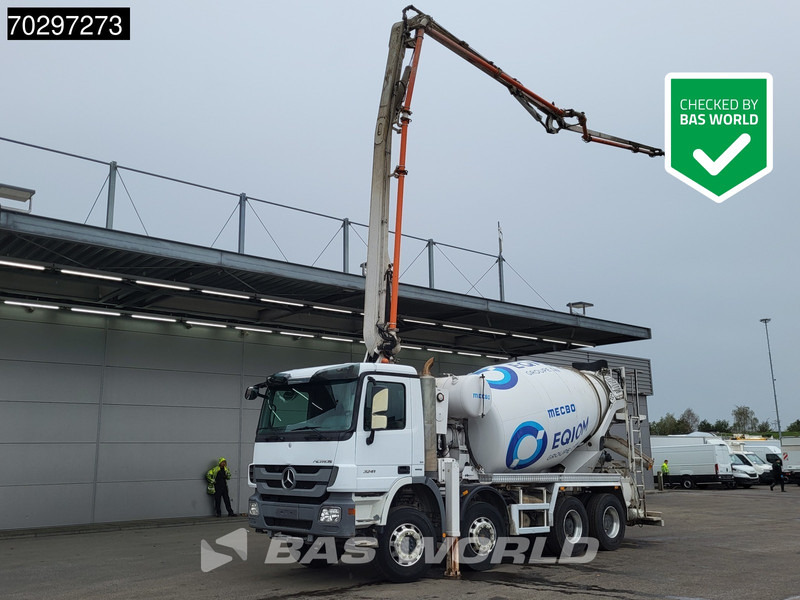 Mercedes-Benz Actros 3241 8X4 7m3 Mecbo Mixer Big-Axle Steelsuspension Pompe+Mixer Euro 5 - Betonpomp: afbeelding 1 Mercedes-Benz Actros 3241 8X4 7m3 Mecbo Mixer Big-Axle Steelsuspension Pompe+Mixer Euro 5 - Betonpomp: afbeelding 1