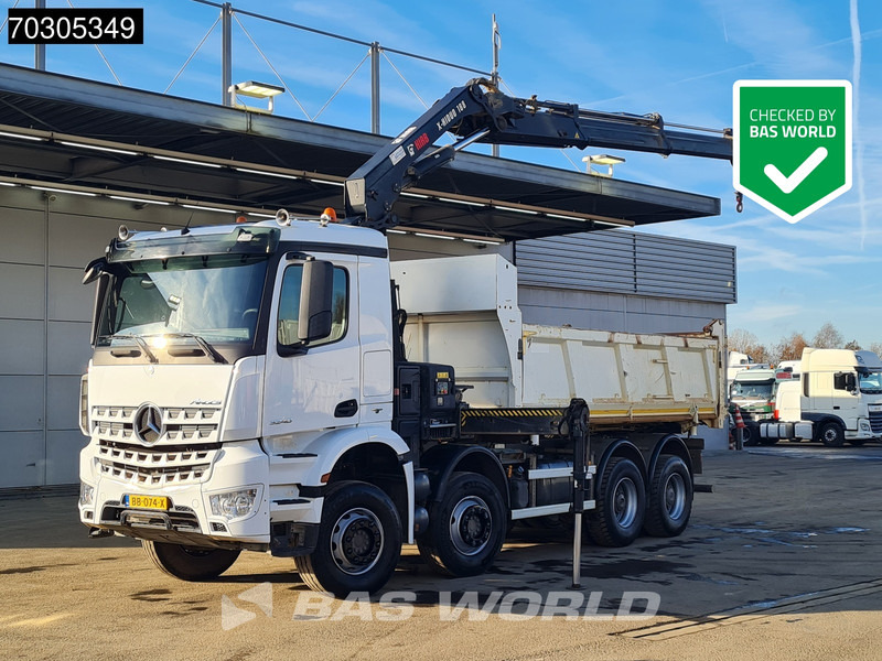 Mercedes-Benz Arocs 3240 8X4 HIAB X-HIDUO 188 E-2 Kran Crane 3-side tipper Big-Axle Euro 6 - Kipper vrachtwagen, Kraanwagen: afbeelding 1 Mercedes-Benz Arocs 3240 8X4 HIAB X-HIDUO 188 E-2 Kran Crane 3-side tipper Big-Axle Euro 6 - Kipper vrachtwagen, Kraanwagen: afbeelding 1