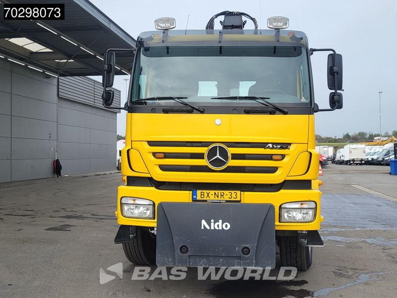 Kipper vrachtwagen, Kraanwagen Mercedes-Benz Axor 2124 Axor 4X4 8m3 Tipper HIAB 122 B-2 HIDUO Crane Steel suspension Automatic Big-Axle Euro 5: afbeelding 19