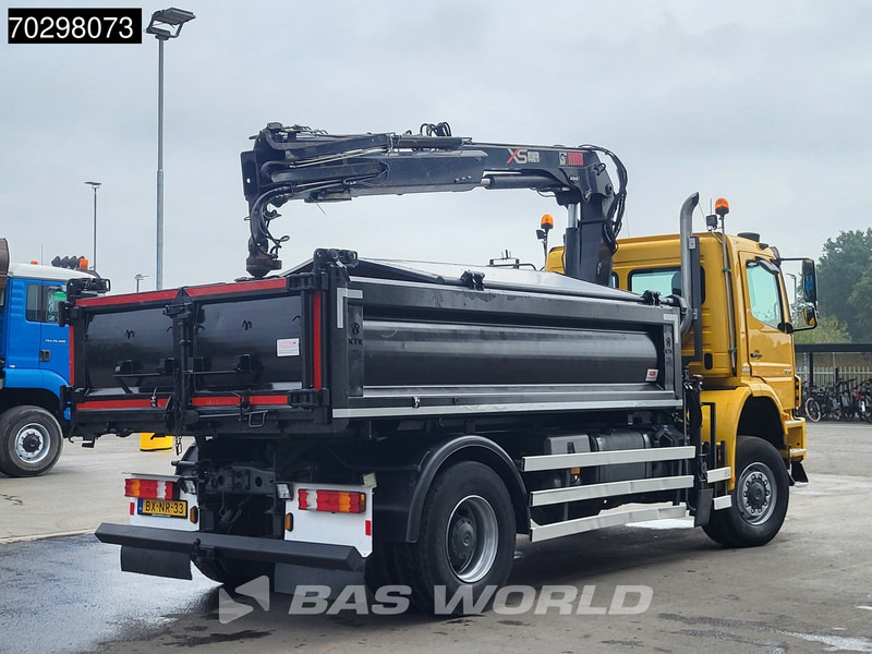 Kipper vrachtwagen, Kraanwagen Mercedes-Benz Axor 2124 Axor 4X4 8m3 Tipper HIAB 122 B-2 HIDUO Crane Steel suspension Automatic Big-Axle Euro 5: afbeelding 18