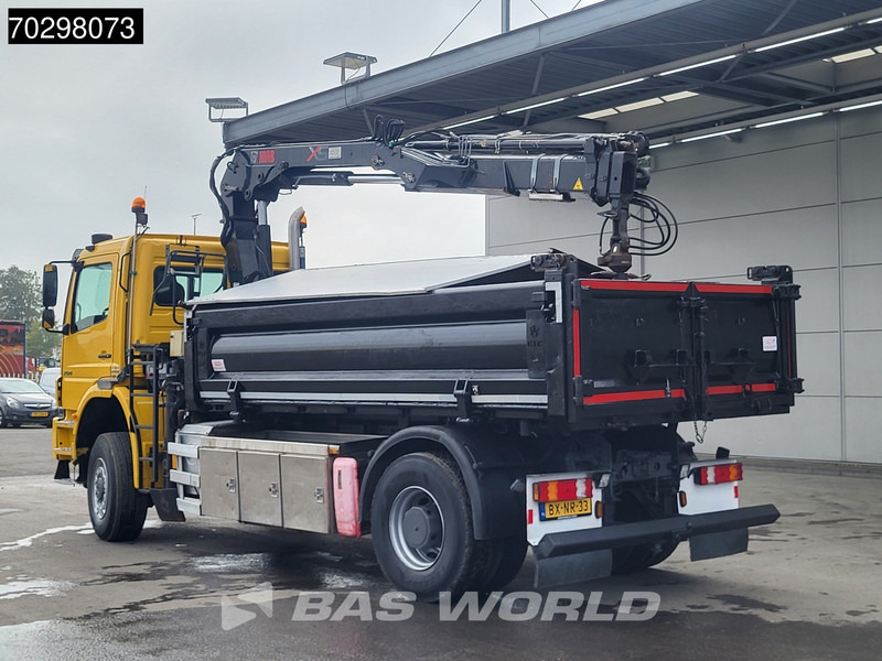 Kipper vrachtwagen, Kraanwagen Mercedes-Benz Axor 2124 Axor 4X4 8m3 Tipper HIAB 122 B-2 HIDUO Crane Steel suspension Automatic Big-Axle Euro 5: afbeelding 16