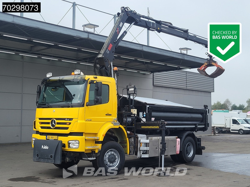 Mercedes-Benz Axor 2124 Axor 4X4 HIAB 122 B-2 HIDUO Crane Tipper Full Steel Big-Axle Euro 5 - Kipper vrachtwagen, Kraanwagen: afbeelding 1 Mercedes-Benz Axor 2124 Axor 4X4 HIAB 122 B-2 HIDUO Crane Tipper Full Steel Big-Axle Euro 5 - Kipper vrachtwagen, Kraanwagen: afbeelding 1
