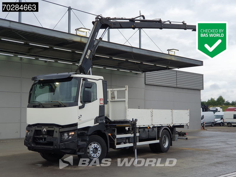 Renault C 380 4X2 HIAB 122 B-3 HIDUO Kran Crane Steelsuspension Big-Axle Euro 6 - Vrachtwagen met open laadbak, Kraanwagen: afbeelding 1 Renault C 380 4X2 HIAB 122 B-3 HIDUO Kran Crane Steelsuspension Big-Axle Euro 6 - Vrachtwagen met open laadbak, Kraanwagen: afbeelding 1