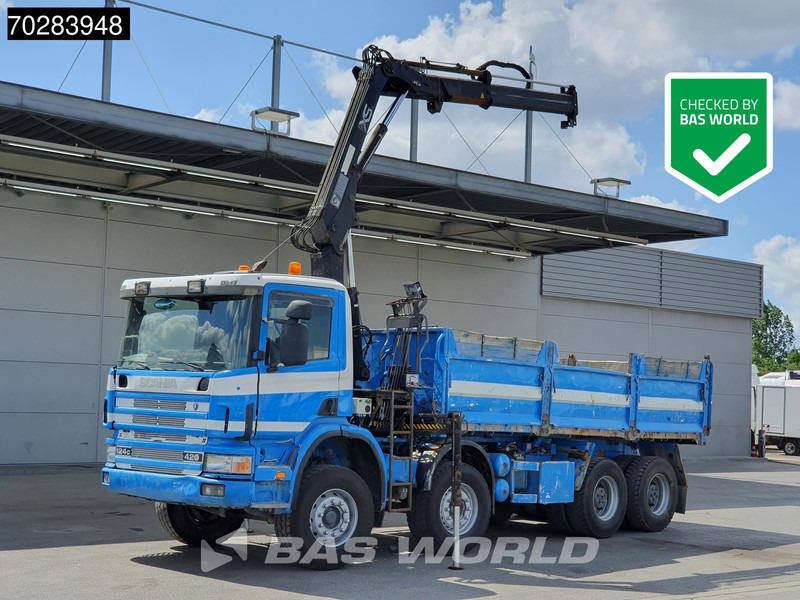 Scania G420 8X4 15m3 tipper Hiab 144 Crane Steelsuspension Manual Big-Axle Euro 3 - Kipper vrachtwagen, Kraanwagen: afbeelding 1 Scania G420 8X4 15m3 tipper Hiab 144 Crane Steelsuspension Manual Big-Axle Euro 3 - Kipper vrachtwagen, Kraanwagen: afbeelding 1