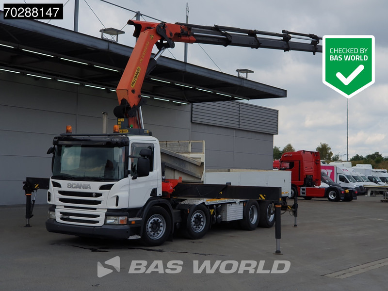 Scania P420 8X4 Palfinger PK 53002-SH Crane Lift+steering Manual Big-Axle Euro 5 - Vrachtwagen met open laadbak, Kraanwagen: afbeelding 1 Scania P420 8X4 Palfinger PK 53002-SH Crane Lift+steering Manual Big-Axle Euro 5 - Vrachtwagen met open laadbak, Kraanwagen: afbeelding 1