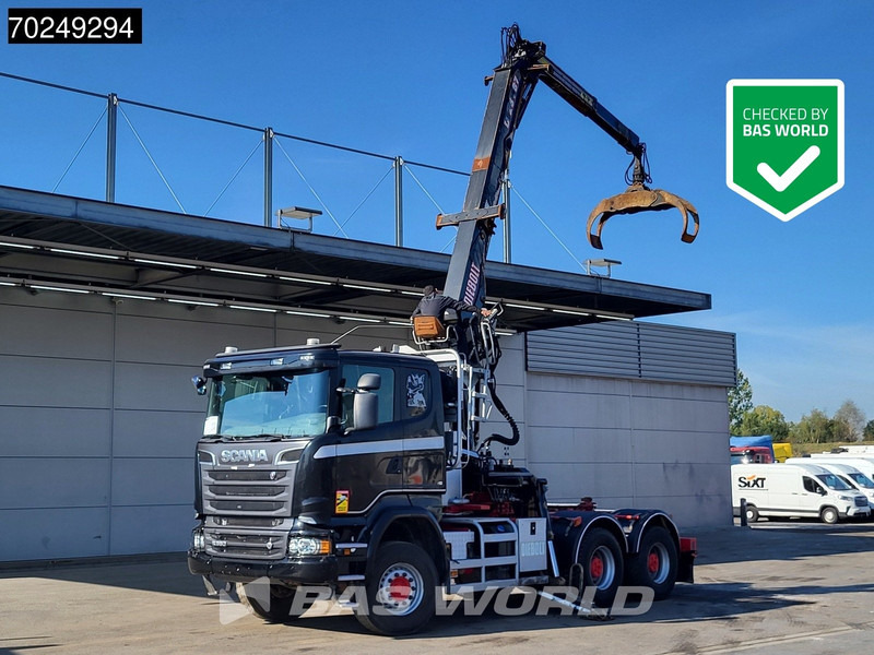 Scania R580 6X4 Holz Kran Diebolt D28 Full-Steel - Houttransport, Kraanwagen: afbeelding 1 Scania R580 6X4 Holz Kran Diebolt D28 Full-Steel - Houttransport, Kraanwagen: afbeelding 1
