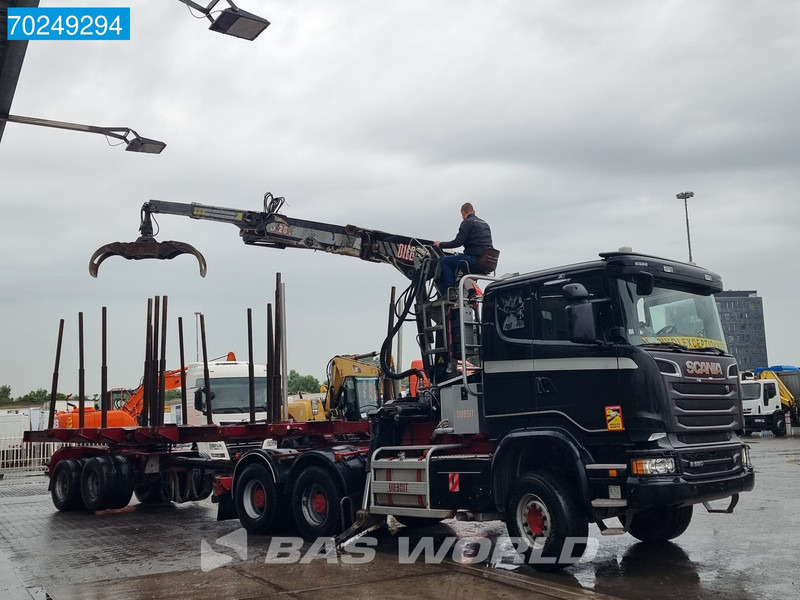 Scania R580 6X4 Holz Kran Diebolt D28 Full-Steell Extentable Trailer - Houttransport, Kraanwagen: afbeelding 2 Scania R580 6X4 Holz Kran Diebolt D28 Full-Steell Extentable Trailer - Houttransport, Kraanwagen: afbeelding 2