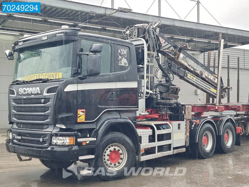 Scania R580 6X4 Holz Kran Diebolt D28 Full-Steell Extentable Trailer - Houttransport, Kraanwagen: afbeelding 5 Scania R580 6X4 Holz Kran Diebolt D28 Full-Steell Extentable Trailer - Houttransport, Kraanwagen: afbeelding 5
