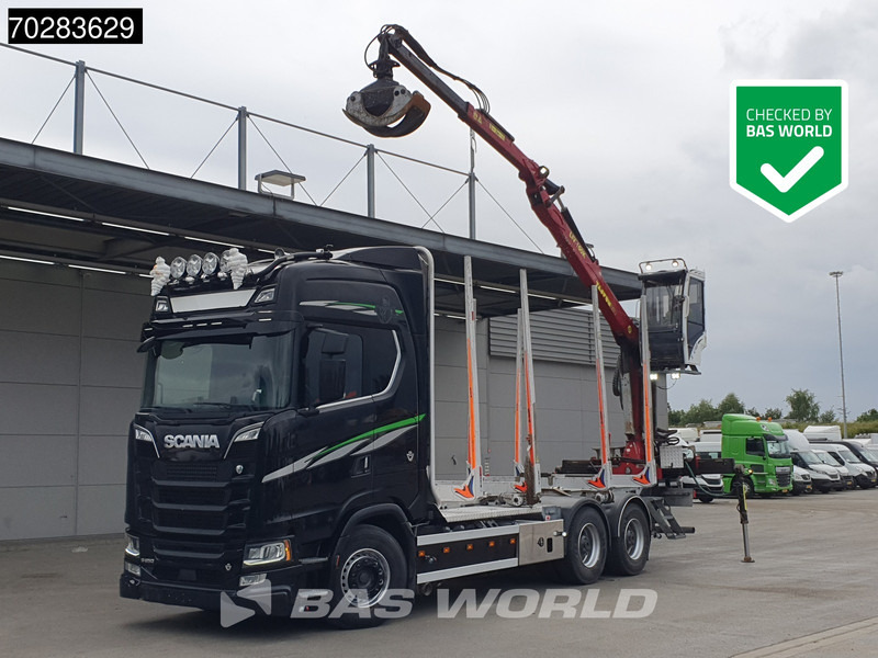 Scania S650 S 6X4 Tajfun LIV100K Kran Holztransport Retarder 3-Pedals Euro 6 - Houttransport, Kraanwagen: afbeelding 1 Scania S650 S 6X4 Tajfun LIV100K Kran Holztransport Retarder 3-Pedals Euro 6 - Houttransport, Kraanwagen: afbeelding 1