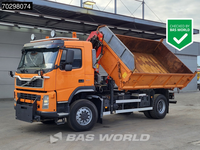 Volvo FM 340 FM 4X4 4x4 Crane Palfinger PK10501 Tipper Big-Axle Full Steel - Kipper vrachtwagen, Kraanwagen: afbeelding 1 Volvo FM 340 FM 4X4 4x4 Crane Palfinger PK10501 Tipper Big-Axle Full Steel - Kipper vrachtwagen, Kraanwagen: afbeelding 1