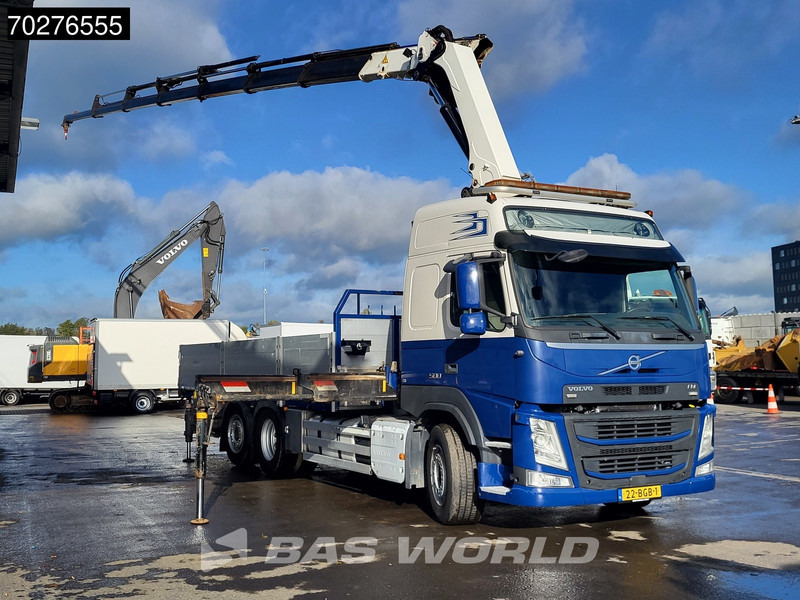Volvo FM 500 FM 6X2 NL-Truck HMF 3220-K7 Kran Crane Winch Lift+Steering-Axle Euro 6 - Vrachtwagen met open laadbak, Kraanwagen: afbeelding 3 Volvo FM 500 FM 6X2 NL-Truck HMF 3220-K7 Kran Crane Winch Lift+Steering-Axle Euro 6 - Vrachtwagen met open laadbak, Kraanwagen: afbeelding 3
