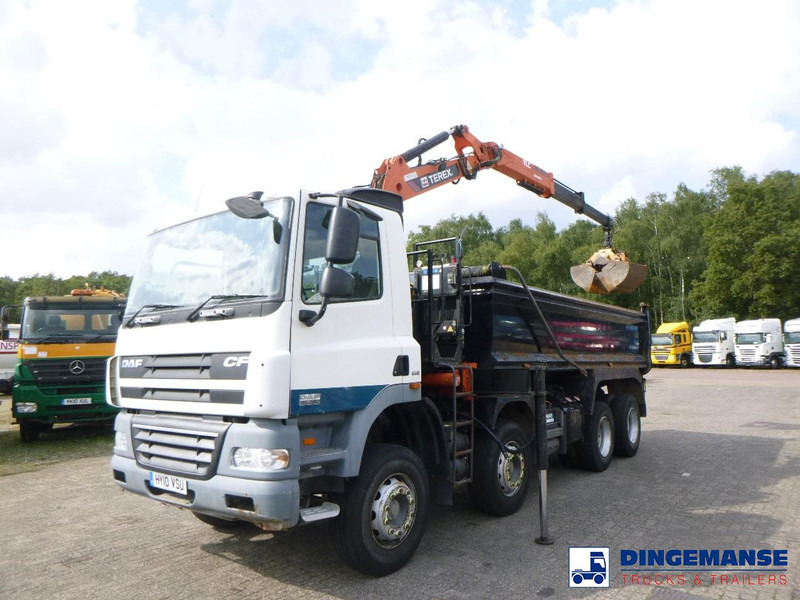 DAF CF 85.360 8X4 RHD tipper + Terex 118.2 VGL-A15 - Kraanwagen: afbeelding 1 DAF CF 85.360 8X4 RHD tipper + Terex 118.2 VGL-A15 - Kraanwagen: afbeelding 1