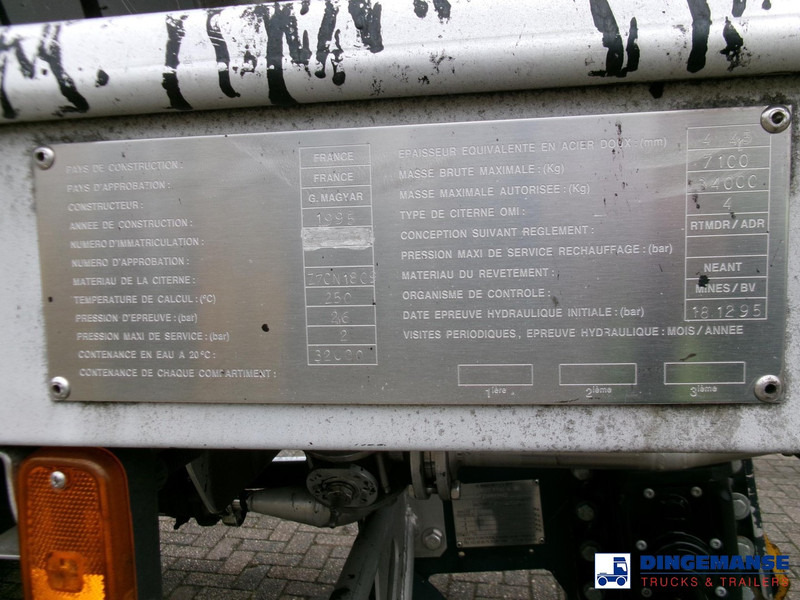 Tankoplegger Magyar Bitumen tank inox 32 m3 / 1 comp: afbeelding 20