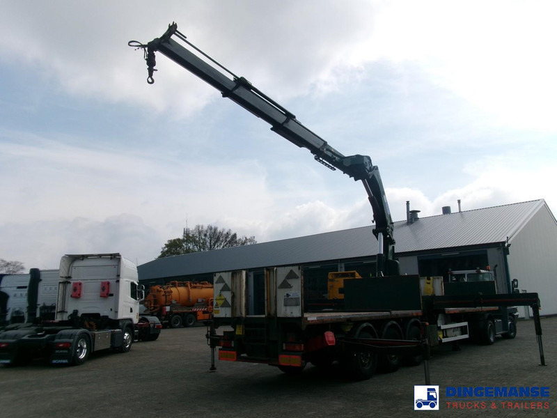 Massey Platform trailer + HMF 4720 K3 crane - Vlakke/ Open oplegger: afbeelding 4 Massey Platform trailer + HMF 4720 K3 crane - Vlakke/ Open oplegger: afbeelding 4