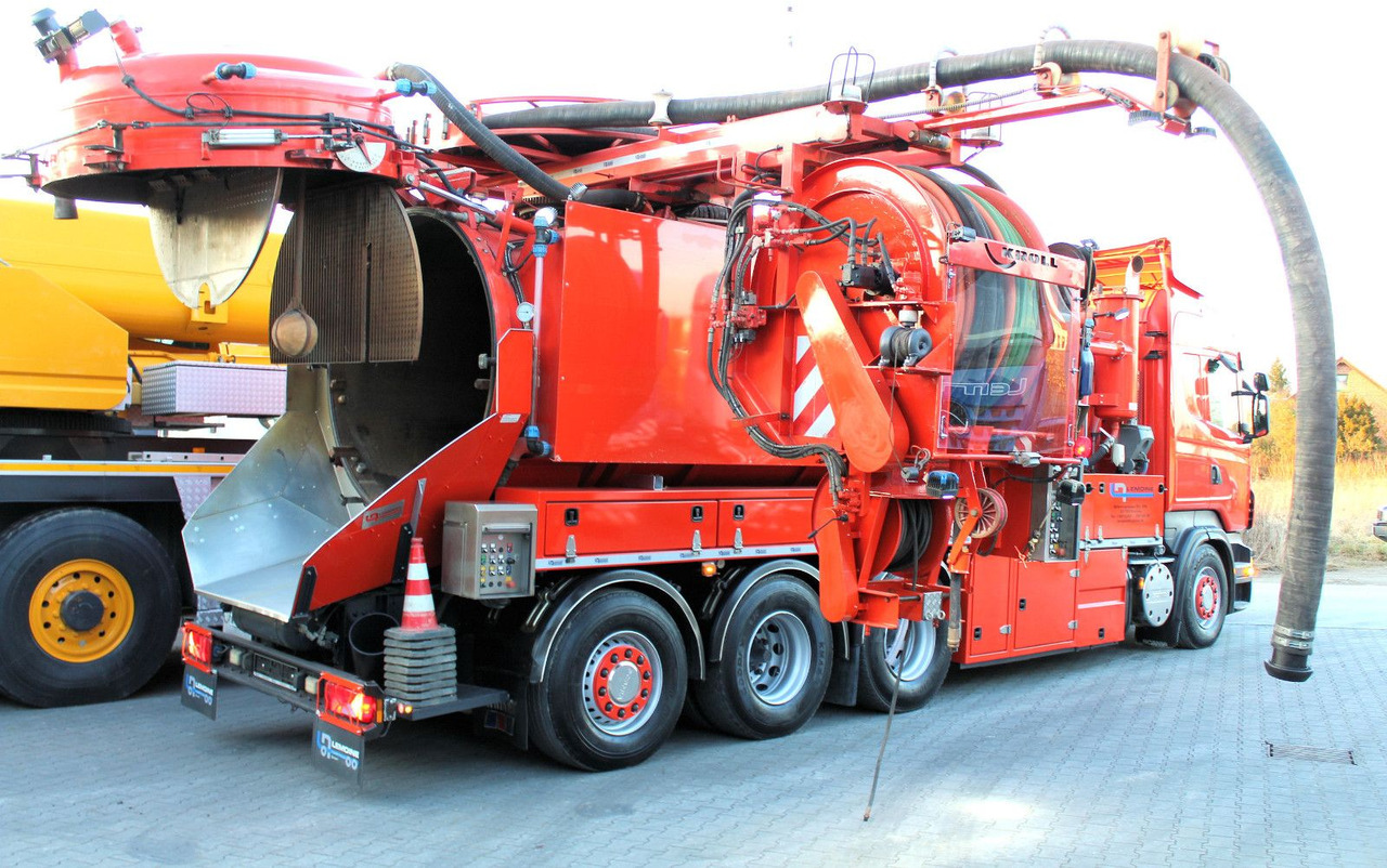 Scania R450 8x4 Kroll 19m³ W-Rückgewinner Kombi-HD +ADR - Vacuümwagen: afbeelding 1 Scania R450 8x4 Kroll 19m³ W-Rückgewinner Kombi-HD +ADR - Vacuümwagen: afbeelding 1