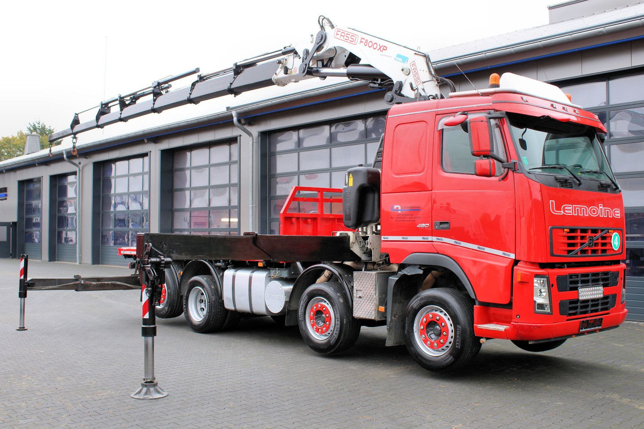 Volvo 480 8x2 Pritsche + FASSI F800XP Kran 6x - Vrachtwagen met open laadbak, Kraanwagen: afbeelding 2 Volvo 480 8x2 Pritsche + FASSI F800XP Kran 6x - Vrachtwagen met open laadbak, Kraanwagen: afbeelding 2