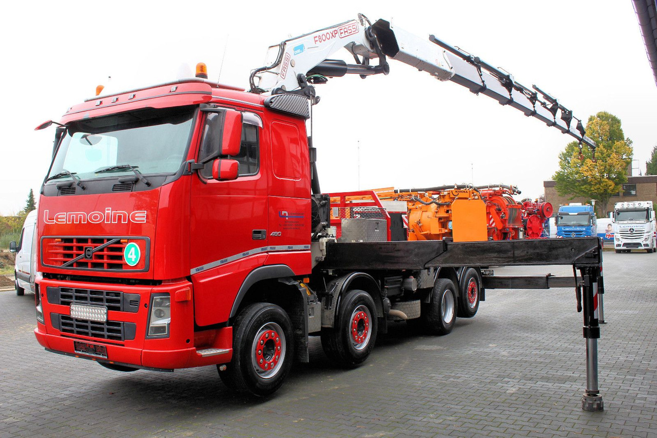 Volvo 480 8x2 Pritsche + FASSI F800XP Kran 6x - Vrachtwagen met open laadbak, Kraanwagen: afbeelding 3 Volvo 480 8x2 Pritsche + FASSI F800XP Kran 6x - Vrachtwagen met open laadbak, Kraanwagen: afbeelding 3