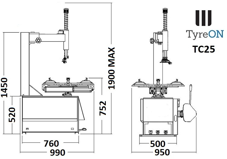 TC25 car tyre changer - Werkplaats toebehoor: afbeelding 5 TC25 car tyre changer - Werkplaats toebehoor: afbeelding 5