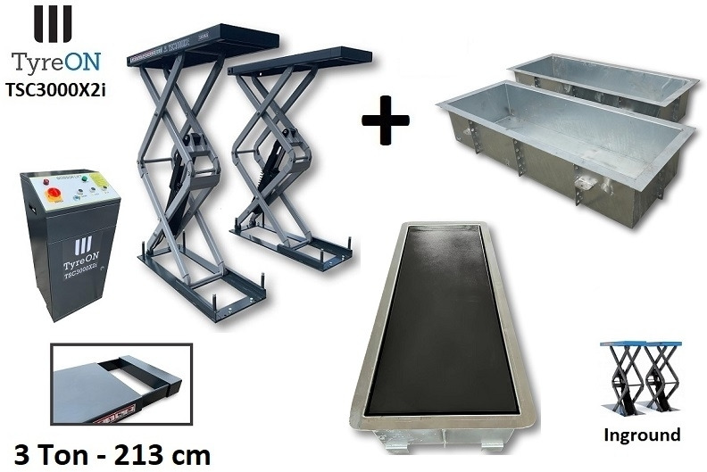 TSC3000X2i in floor scissor lift - Extendable tables - Recessed containers - Werkplaats toebehoor: afbeelding 2 TSC3000X2i in floor scissor lift - Extendable tables - Recessed containers - Werkplaats toebehoor: afbeelding 2