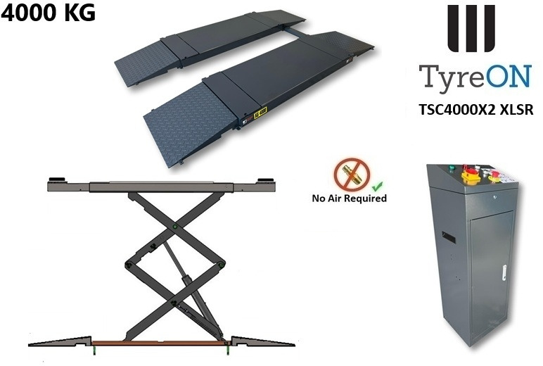 TSC4000X2 XLSR Low Profile 4T floor mounted scissor lift - Large lifting range, 66 cm wide extendable tables 148.5 to 230,5 cm - Hydromechanically locked - no air required - Werkplaats toebehoor: afbeelding 5 TSC4000X2 XLSR Low Profile 4T floor mounted scissor lift - Large lifting range, 66 cm wide extendable tables 148.5 to 230,5 cm - Hydromechanically locked - no air required - Werkplaats toebehoor: afbeelding 5