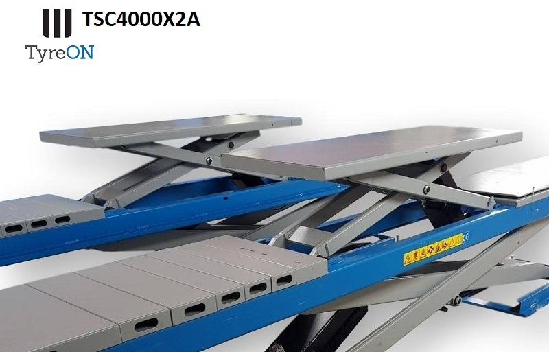 TSC4000X2A Alignment scissor lift - On floor - Free wheel lifting system - 4.8 m lightened runways - 4T - Mounted on the floor - Werkplaats toebehoor: afbeelding 5 TSC4000X2A Alignment scissor lift - On floor - Free wheel lifting system - 4.8 m lightened runways - 4T - Mounted on the floor - Werkplaats toebehoor: afbeelding 5