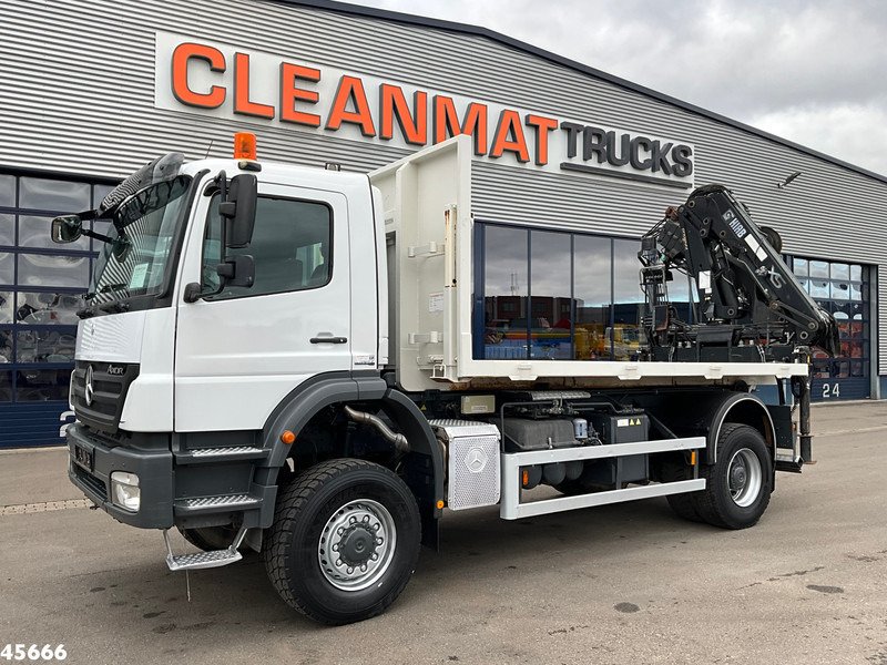 Mercedes-Benz AXOR 1929 4x4 VDL 14 Ton haakarmsysteem + Laadplateau met Hiab 14 Tonmeter laadkraan - Kraanwagen: afbeelding 3 Mercedes-Benz AXOR 1929 4x4 VDL 14 Ton haakarmsysteem + Laadplateau met Hiab 14 Tonmeter laadkraan - Kraanwagen: afbeelding 3