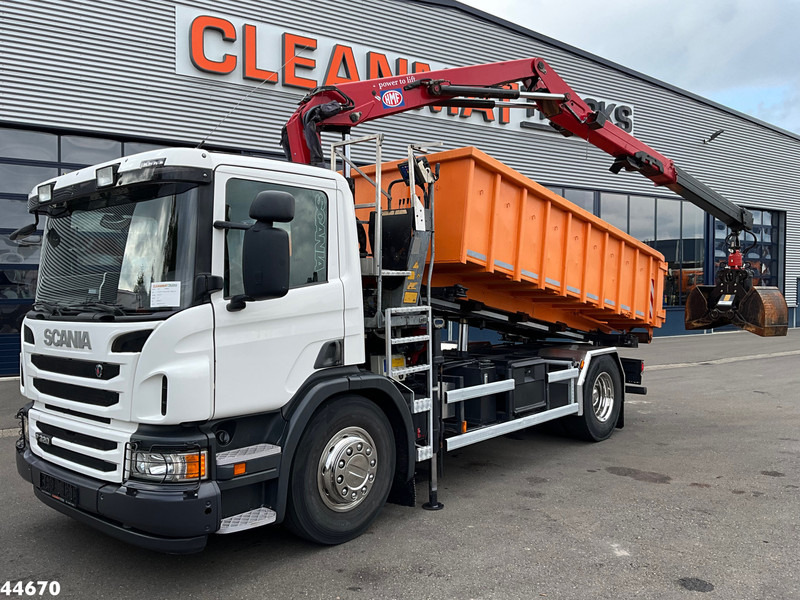 Scania P 320 HMF 12 Tonmeter Z-kraan + Kipper 11m³ - Kipper vrachtwagen, Kraanwagen: afbeelding 1 Scania P 320 HMF 12 Tonmeter Z-kraan + Kipper 11m³ - Kipper vrachtwagen, Kraanwagen: afbeelding 1