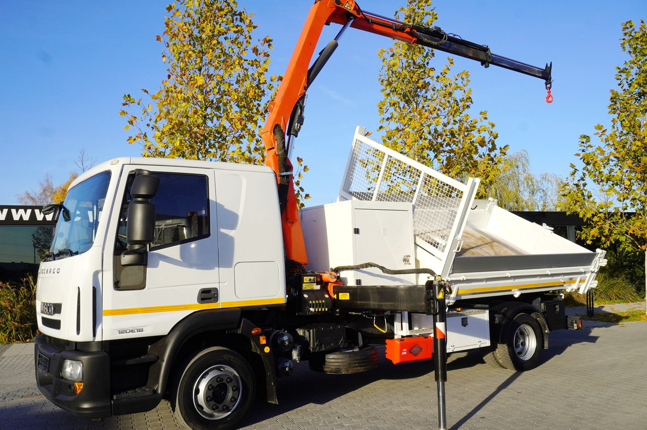 IVECO Eurocargo 120E18 Crane Palfinger / 3-way tipper / sleeper cab - Vrachtwagen met open laadbak, Kraanwagen: afbeelding 3 IVECO Eurocargo 120E18 Crane Palfinger / 3-way tipper / sleeper cab - Vrachtwagen met open laadbak, Kraanwagen: afbeelding 3