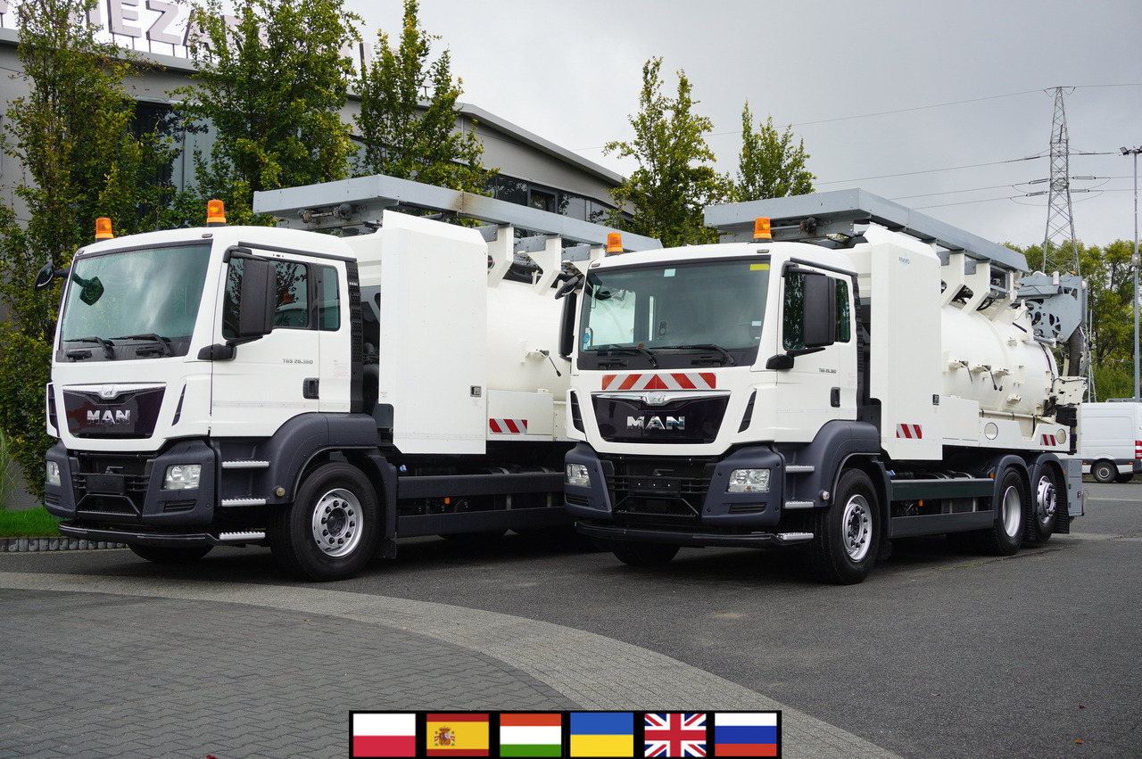 MAN TGS 26.360 E6 / RIVARD sewage cleaner 18 m3 / 90 tho. km / steering axle / 2 units - Vacuümwagen: afbeelding 1 MAN TGS 26.360 E6 / RIVARD sewage cleaner 18 m3 / 90 tho. km / steering axle / 2 units - Vacuümwagen: afbeelding 1