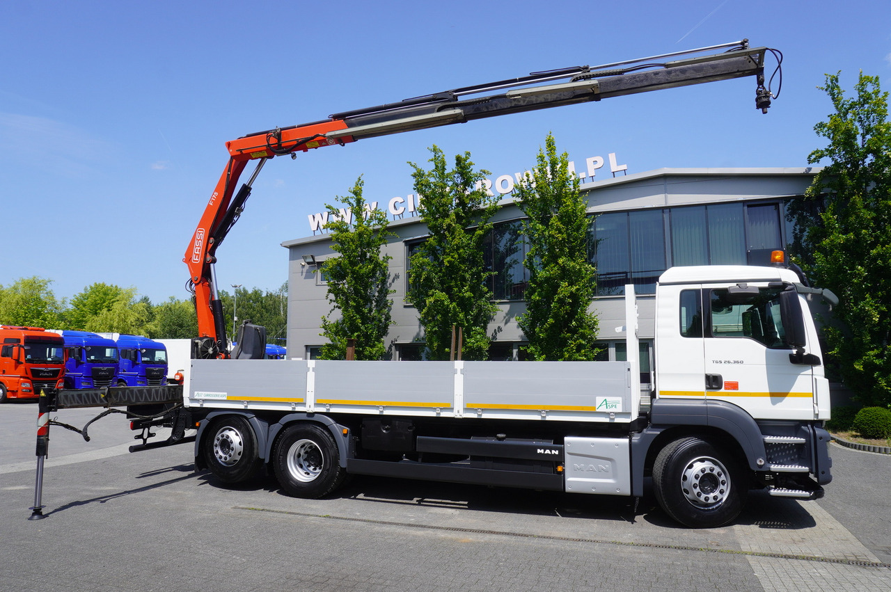 MAN TGS 26.360 Flatbed / Fassi F175 7.7 T / steered 3rd axle - Kraanwagen: afbeelding 4 MAN TGS 26.360 Flatbed / Fassi F175 7.7 T / steered 3rd axle - Kraanwagen: afbeelding 4