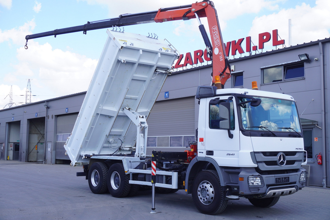 MERCEDES-BENZ Actros 2641 6×4 E5 / Crane / Dumper / 110000 km! - Vrachtwagen met open laadbak, Kraanwagen: afbeelding 1 MERCEDES-BENZ Actros 2641 6×4 E5 / Crane / Dumper / 110000 km! - Vrachtwagen met open laadbak, Kraanwagen: afbeelding 1