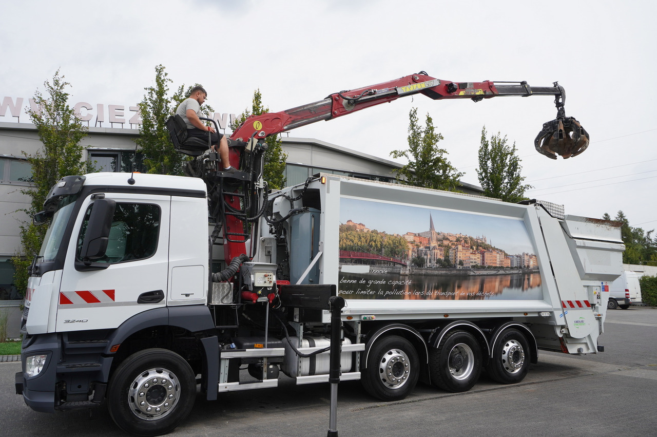 MERCEDES-BENZ Antos 3240 8x2 / Tajfun 5T crane / Farid Industries garbage truck/ 3 steered axles - Vuilniswagen: afbeelding 1 MERCEDES-BENZ Antos 3240 8x2 / Tajfun 5T crane / Farid Industries garbage truck/ 3 steered axles - Vuilniswagen: afbeelding 1