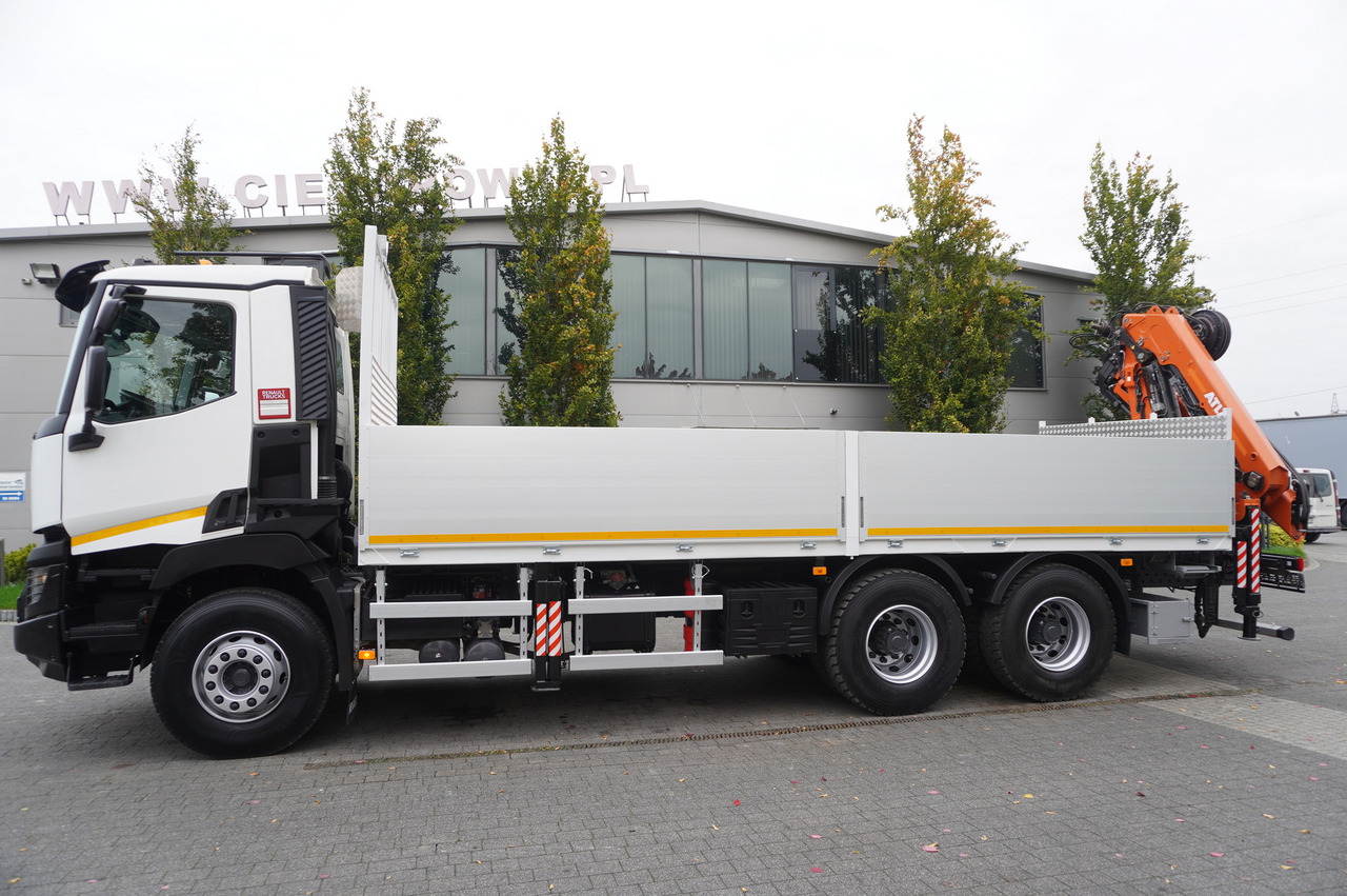 RENAULT C380 Comfort 6x4 / Atlas 172.3E crane / Range 12.3 m / capacity 6.1 t / Flatbed 17 EPAL - Vrachtwagen met open laadbak, Kraanwagen: afbeelding 4 RENAULT C380 Comfort 6x4 / Atlas 172.3E crane / Range 12.3 m / capacity 6.1 t / Flatbed 17 EPAL - Vrachtwagen met open laadbak, Kraanwagen: afbeelding 4