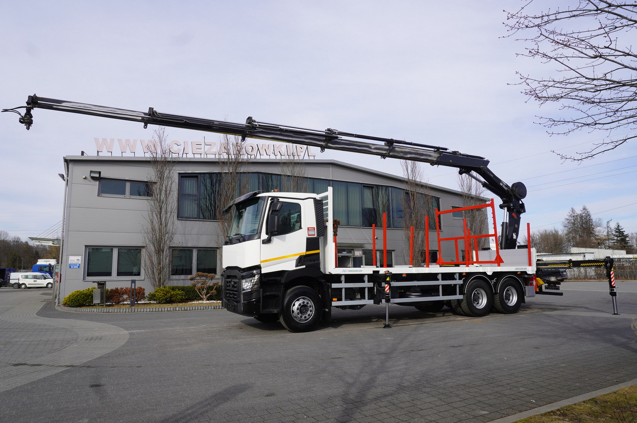 RENAULT C430 / HIAB 244 EP-5 HIDUO crane 8400 kg 15 m / Platform with stanchions - Kraanwagen: afbeelding 5 RENAULT C430 / HIAB 244 EP-5 HIDUO crane 8400 kg 15 m / Platform with stanchions - Kraanwagen: afbeelding 5