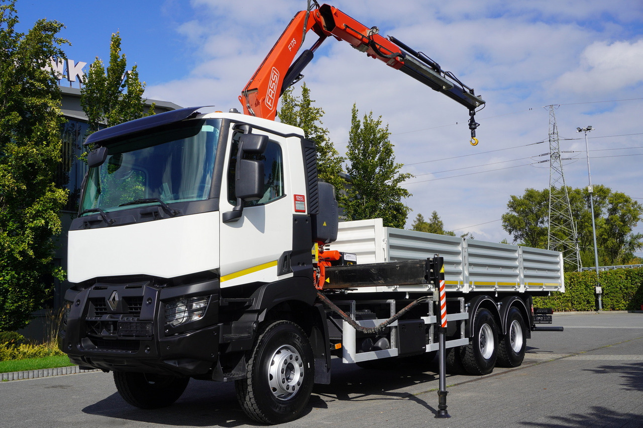 RENAULT K380 6×4 / FASSI F175 crane 7.85 t / 120 thousand km! / 2-sided tipper - Kipper vrachtwagen, Kraanwagen: afbeelding 4 RENAULT K380 6×4 / FASSI F175 crane 7.85 t / 120 thousand km! / 2-sided tipper - Kipper vrachtwagen, Kraanwagen: afbeelding 4