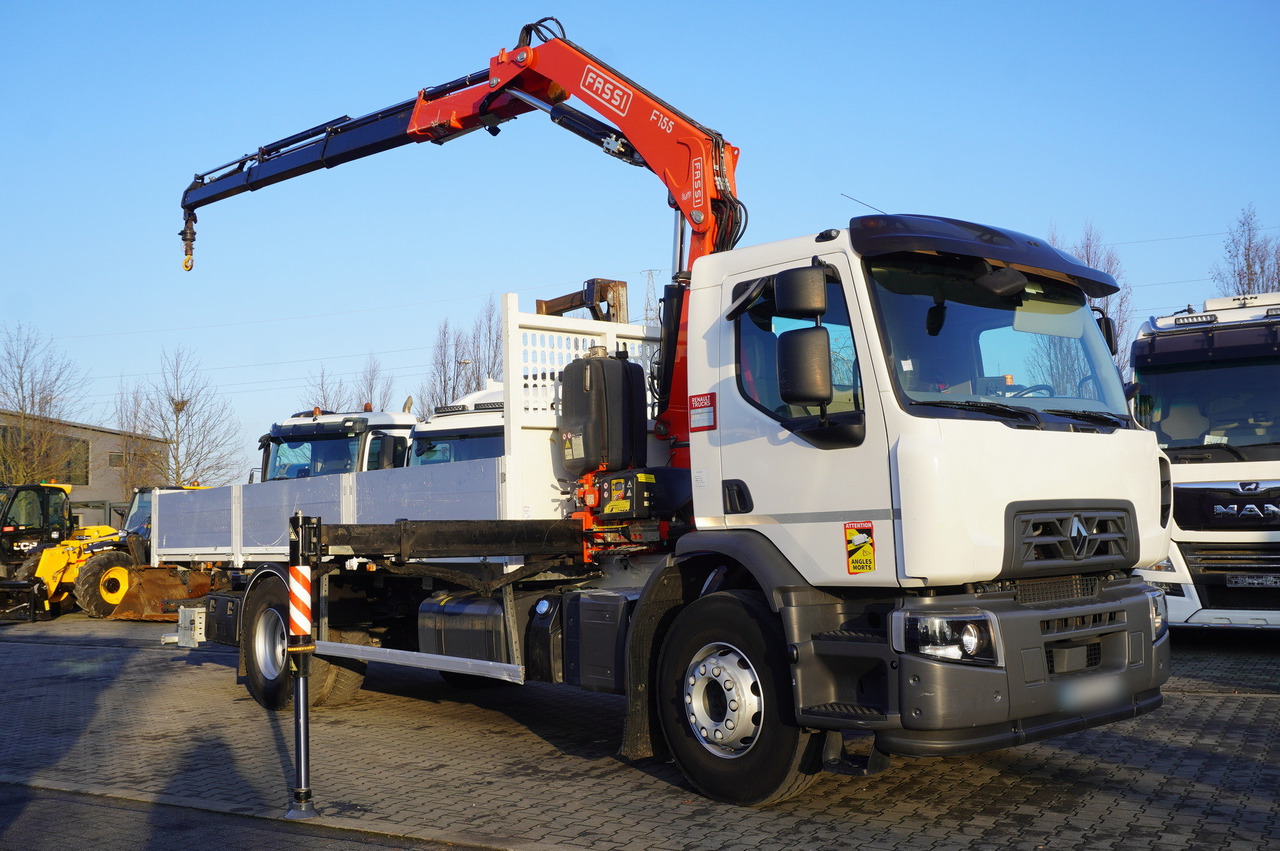 RENAULT RENAULT C320 P 4x2 / FASSI crane 6 T / 140 MTH!!! / range 10 m / Flatbed 15 EPAL / 52 tho. km!!! - Vrachtwagen met open laadbak, Kraanwagen: afbeelding 1 RENAULT RENAULT C320 P 4x2 / FASSI crane 6 T / 140 MTH!!! / range 10 m / Flatbed 15 EPAL / 52 tho. km!!! - Vrachtwagen met open laadbak, Kraanwagen: afbeelding 1